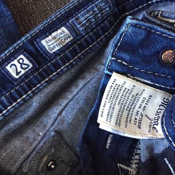 👖HandUpcycled MissMe Capri Jeans👖 - Picture 6 of 8